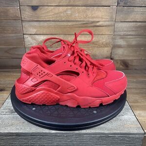 Nike Size 7Y Huarache Run GS Youth Triple Red Running Shoes Womens Sz 8.5